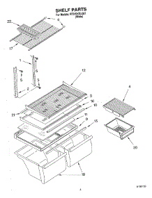 03 - Shelf parts for Roper Refrigerator RT21SKXLQ01 from AppliancePartsPros.com