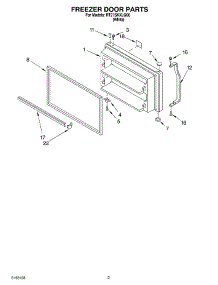 02 - Freezer Door parts for Roper Refrigerator RT21SKXLQ00 from AppliancePartsPros.com