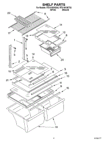 03 - Shelf parts for Roper Refrigerator RT21AKXKT02 from AppliancePartsPros.com