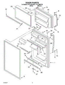 02 - Door parts for Roper Refrigerator RT21LMXKT02 from AppliancePartsPros.com