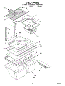 03 - Shelf parts for Roper Refrigerator RT18AKXKQ02 from AppliancePartsPros.com