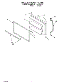 02 - Freezer Door parts for Roper Refrigerator RT18DKXKQ02 from AppliancePartsPros.com