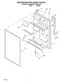 04 - Refrigerator Door parts for Roper Refrigerator RT18DKXKQ02 from AppliancePartsPros.com