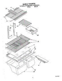 03 - Shelf parts for Roper Refrigerator RT18DKXKT02 from AppliancePartsPros.com