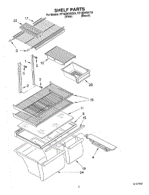 03 - Shelf parts for Roper Refrigerator RT18DKXKQ01 from AppliancePartsPros.com
