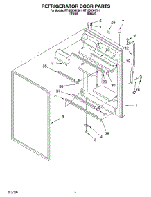 04 - Refrigerator Door parts for Roper Refrigerator RT18DKXKQ01 from AppliancePartsPros.com