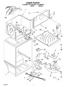 03 - Liner parts for Roper Refrigerator RT21LMXKQ02 from AppliancePartsPros.com
