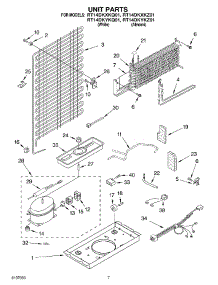 04 - Unit parts for Roper Refrigerator RT14DKXKQ01 from AppliancePartsPros.com