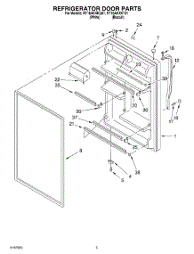 04 - Refrigerator Door parts for Roper Refrigerator RT18AKXKQ01 from AppliancePartsPros.com