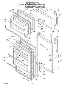 02 - Door parts for Roper Refrigerator RT16DKXKQ00 from AppliancePartsPros.com