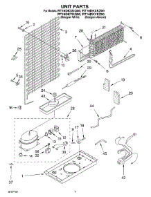 04 - Unit parts for Roper Refrigerator RT16DKXKQ00 from AppliancePartsPros.com