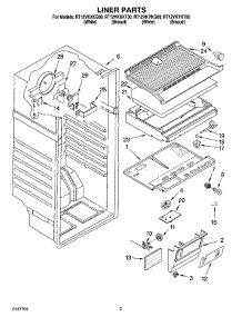 02 - Liner Parts parts for Roper Refrigerator RT12VKYKQ00 from AppliancePartsPros.com