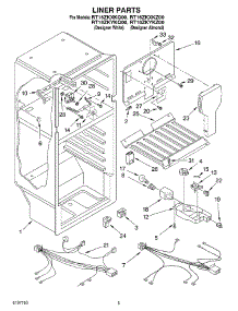 03 - Liner parts for Roper Refrigerator RT16ZKXKQ00 from AppliancePartsPros.com