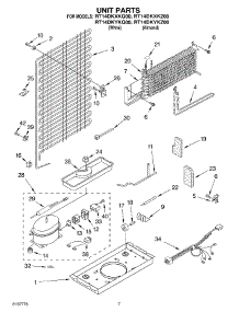 04 - Unit parts for Roper Refrigerator RT14DKXKQ00 from AppliancePartsPros.com