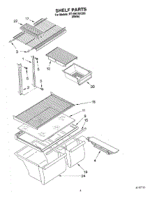 03 - Shelf parts for Roper Refrigerator RT18HDXKQ00 from AppliancePartsPros.com