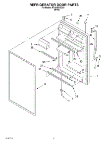 04 - Refrigerator Door parts for Roper Refrigerator RT18HDXKQ00 from AppliancePartsPros.com