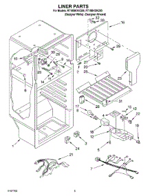 03 - Liner parts for Roper Refrigerator RT18BKXKQ00 from AppliancePartsPros.com