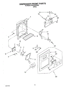 08 - Dispenser Front parts for Roper Refrigerator RS22AQXKQ00 from AppliancePartsPros.com