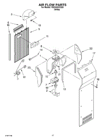 10 - Air Flow parts for Roper Refrigerator RS22AQXKQ00 from AppliancePartsPros.com