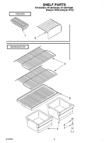 05 - Shelf parts for Roper Refrigerator RT14HDXKQ00 from AppliancePartsPros.com