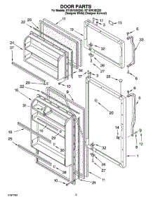 02 - Door Parts parts for Roper Refrigerator RT18VKXKQ00 from AppliancePartsPros.com