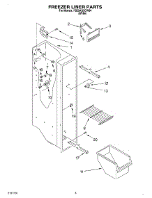04 - Freezer Liner parts for Roper Refrigerator RS22AQXGW04 from AppliancePartsPros.com