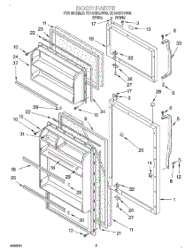 02 - Door parts for Roper Refrigerator RT14HDYJW00 from AppliancePartsPros.com