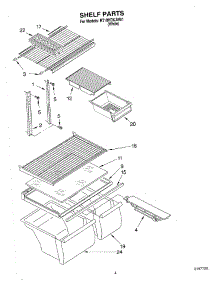 03 - Shelf parts for Roper Refrigerator RT18HDXJW01 from AppliancePartsPros.com