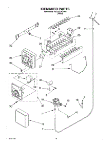 12 - Ice Maker, Optional parts for Roper Refrigerator RS22AQXGW04 from AppliancePartsPros.com