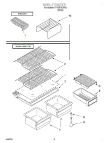 05 - Shelf, Optional parts for Roper Refrigerator RT18BKXJW00 from AppliancePartsPros.com