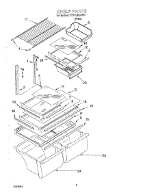 05 - Shelf, Optional parts for Roper Refrigerator RT21LMXJW01 from AppliancePartsPros.com