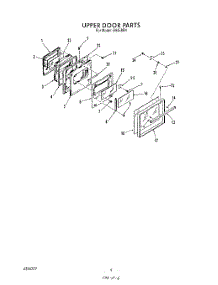 05 - Upper Door parts for Roper Oven B9458B4 from AppliancePartsPros.com