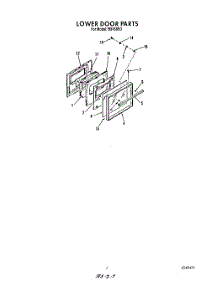 06 - Lower Door parts for Roper Oven B9458B3 from AppliancePartsPros.com