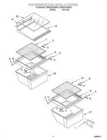03 - Refrigerator Shelf parts for Roper Refrigerator RS25AQXGW02 from AppliancePartsPros.com