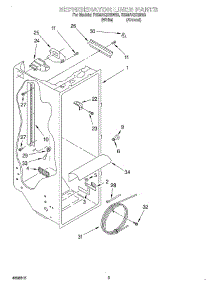 02 - Refrigerator Liner parts for Roper Refrigerator RS25AQXGN02 from AppliancePartsPros.com