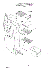 04 - Freezer Liner parts for Roper Refrigerator RS25AQXGN02 from AppliancePartsPros.com