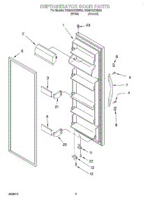 06 - Refrigerator Door parts for Roper Refrigerator RS25AQXGW02 from AppliancePartsPros.com