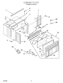 03 - Cabinet parts for Roper Air Conditioner X10002F00 from AppliancePartsPros.com
