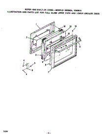 Full Glass Upper Oven And Lower Broiler parts for Roper Range 1093B1A from AppliancePartsPros.com