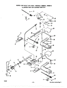 Burner parts for Roper Range 1093B1A from AppliancePartsPros.com