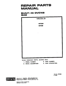 Front Cover parts for Roper Oven B8758B1 from AppliancePartsPros.com