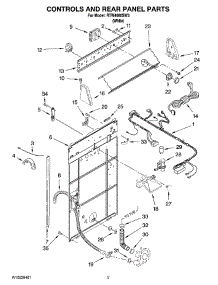 02 - Control And Rear Panel Parts parts for Roper Washer RTW4000SW3 from AppliancePartsPros.com