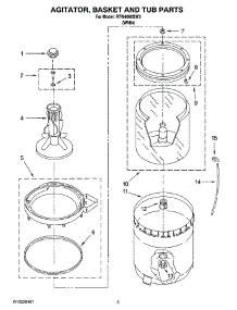 03 - Agitator, Basket And Tub Parts parts for Roper Washer RTW4000SW3 from AppliancePartsPros.com