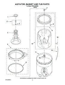 03 - Agitator, Basket And Tub Parts parts for Roper Washer RTW4100WQ0 from AppliancePartsPros.com