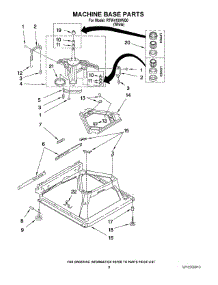 05 - Machine Base Parts parts for Roper Washer RTW4100WQ0 from AppliancePartsPros.com
