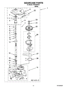 08 - Gearcase Parts, Optional Parts (Not Included) parts for Roper Washer RTW4440VQ1 from AppliancePartsPros.com