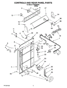 02 - Control And Rear Panel Parts parts for Roper Washer RTW4000SW2 from AppliancePartsPros.com