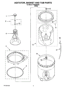 03 - Agitator, Basket And Tub Parts parts for Roper Washer RTW4000SW2 from AppliancePartsPros.com
