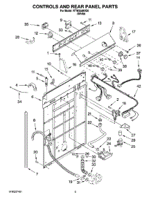 02 - Controls And Rear Panel Parts parts for Roper Washer RTW4440VQ0 from AppliancePartsPros.com