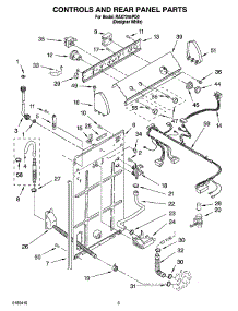 02 - Control And Rear Panel Parts parts for Roper Washer RAX7244PQ0 from AppliancePartsPros.com